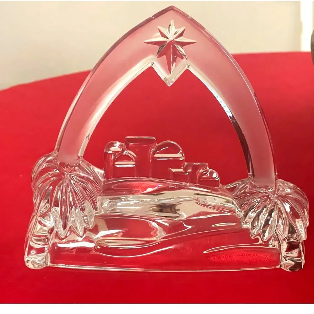 Waterford Crystal Nativity Collection little Town Of Bethlehem Manger by Marquis
